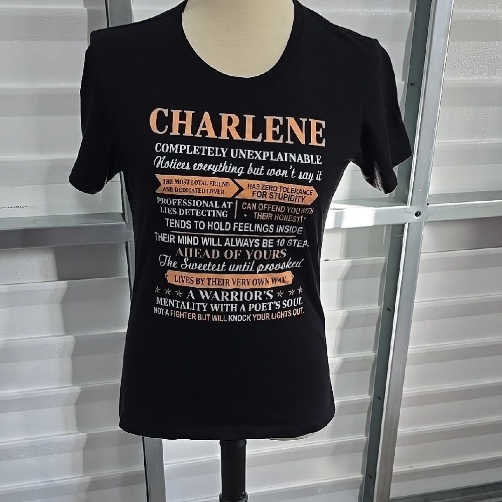 Next Level Black Tee with Orange‎ Graphic